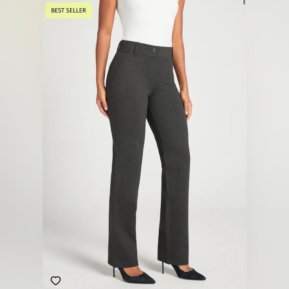 NWOT Betabrand Women’s Gray Stretch Straigh Leg Elastic Waist Shaping Jeans M‎